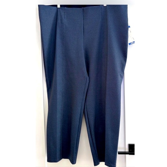 Slim Factor by Investments Slim Straight Fit Pants 4 Way Stretch size 3X Short - Picture 2 of 6